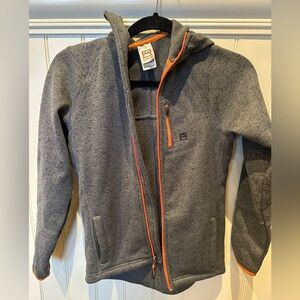 AVALANCHE Boys Size Youth 10/12 Grey & Orange Hoodie